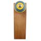 2 Pieces Turquoise And Yellow Striped Ceramic Floral Door Stoppers